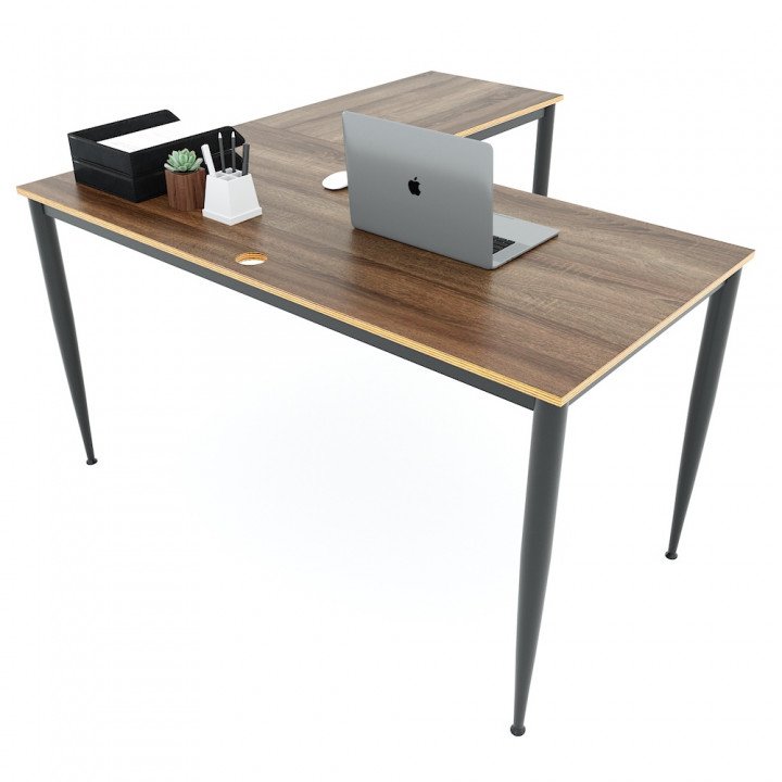Chân sắt cho bàn chữ L 140x140cm hệ CONE II