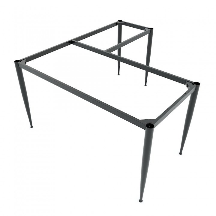 Chân sắt cho bàn chữ L 140x150cm hệ CONE II