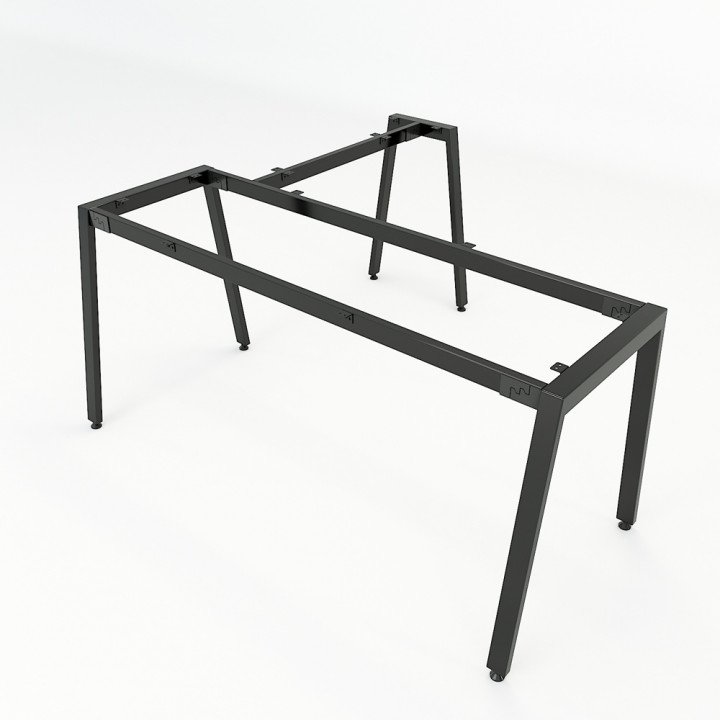 Chân bàn chữ L 160x150cm hệ Aton Concept lắp ráp