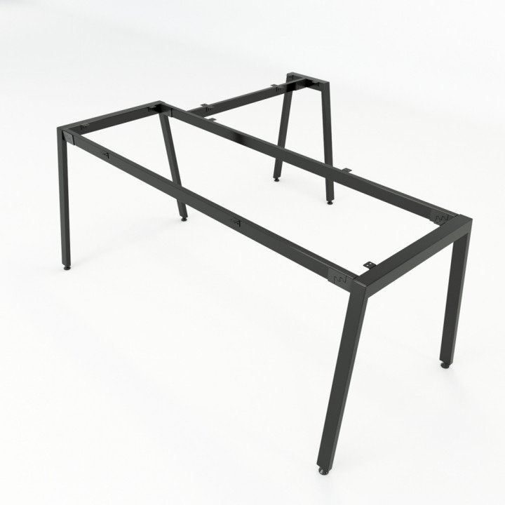 Chân bàn chữ L 180x160cm hệ Aton Concept lắp ráp - HCAT018