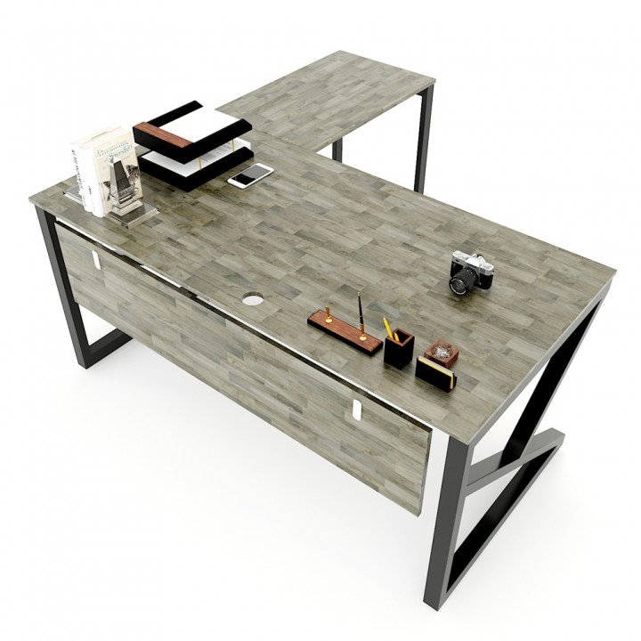 Chân chữ L 180x160cm hệ KConcept lắp ráp