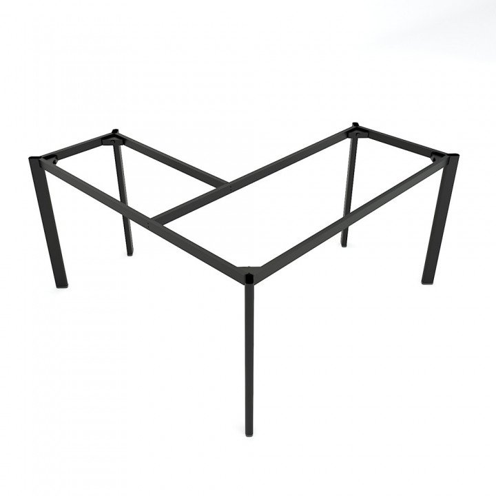 Chân bàn chữ L 140x140cm hệ Oval Concept lắp ráp