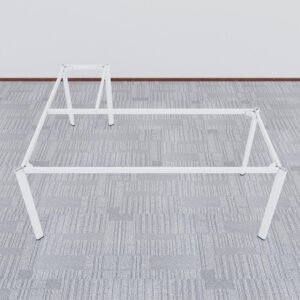 Chân bàn chữ L 180x160cm hệ Oval Concept lắp ráp