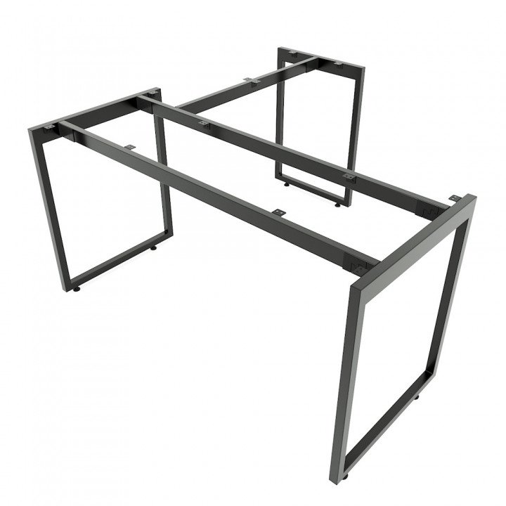 Chân sắt lắp ráp bàn chữ L 140x140cm hệ Slean