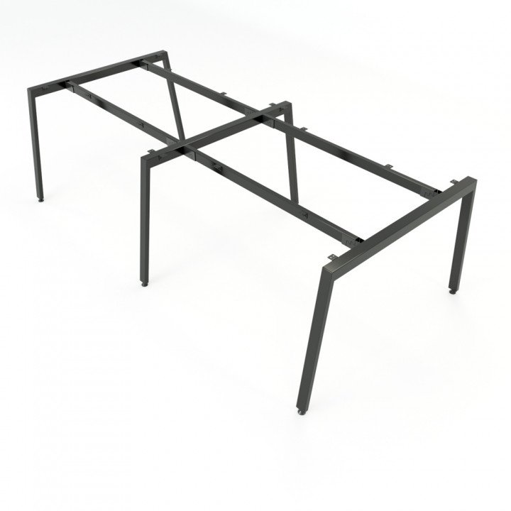 Chân bàn cụm 4 240x120cm hệ Aton Concept lắp ráp