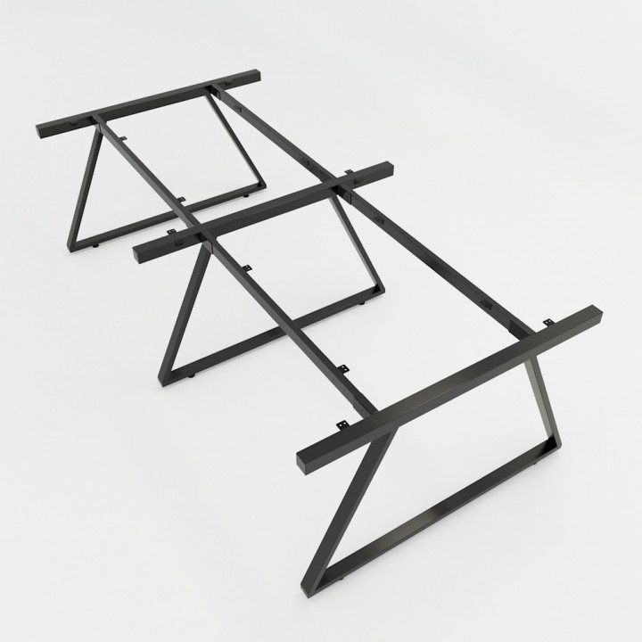 Chân bàn cụm 4 hệ Trapeze II Concept 240x120 lắp ráp