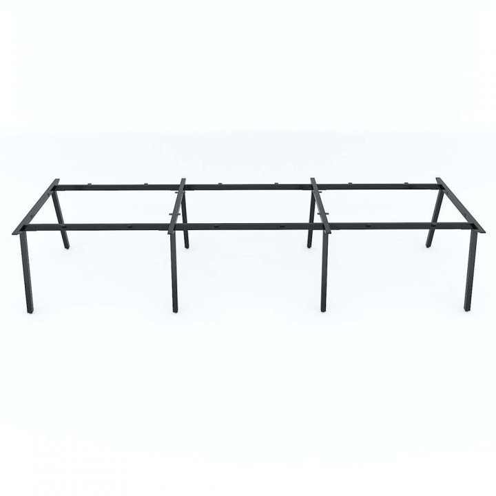 Chân sắt bàn cụm 6 360x120cm hệ PLY lắp ráp HCPL014