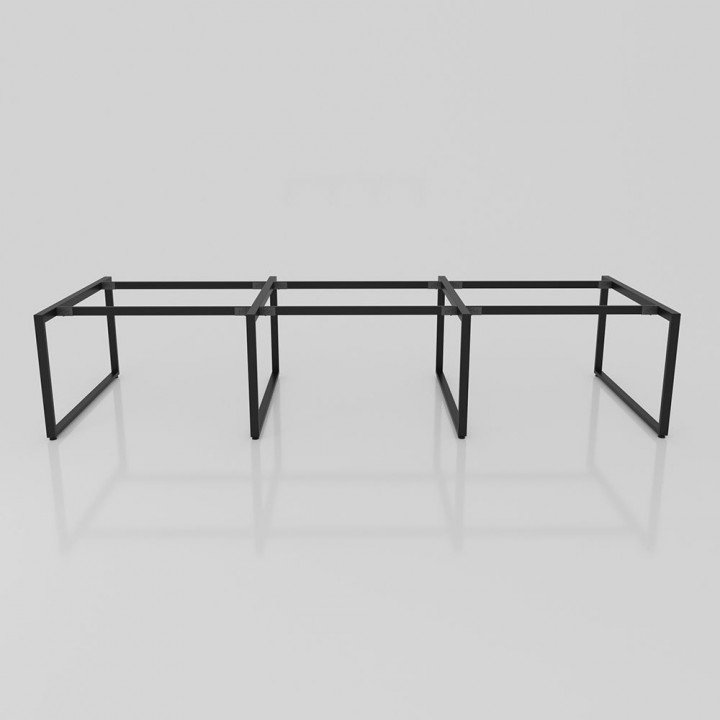 Chân bàn nhân viên 3600x1200 sắt 25x50 lắp ráp ngàm