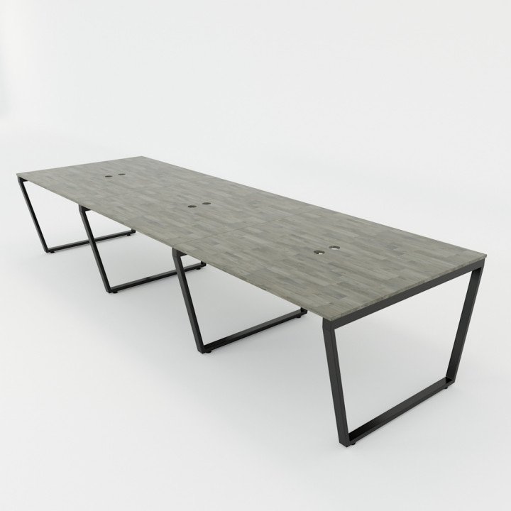 Chân bàn cụm 6 360x120 hệ Trapez Concept lắp ráp