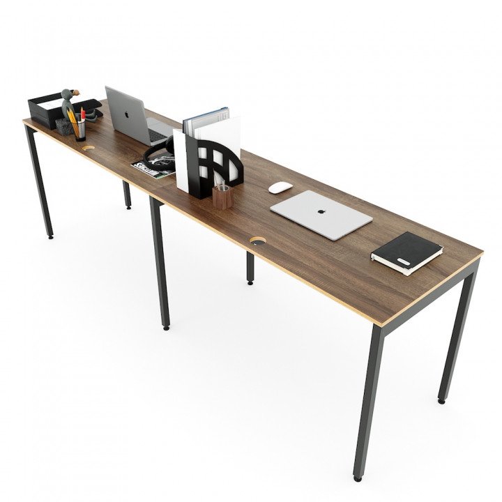 Chân sắt lắp ráp bàn cụm 2 240x60cm hệ Slean