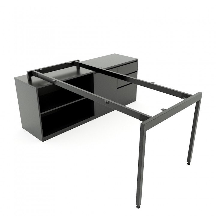 Chân sắt lắp ráp cho bàn gác tủ 160x80cm hệ Slean