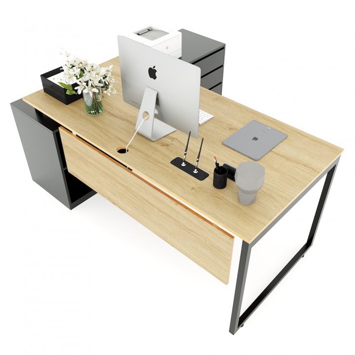 Chân sắt lắp ráp cho bàn gác tủ 160x80cm hệ Slean