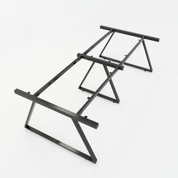 Chân bàn họp 240x120cm hệ Trapeze II Concept lắp ráp