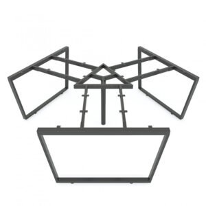 Chân bàn cụm 3 236x205cm hệ Trapez Concept lắp ráp