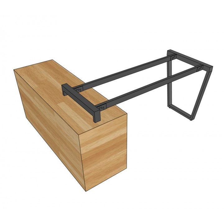 Chân bàn gác tủ 140x140 hệ Trapez Concept lắp ráp