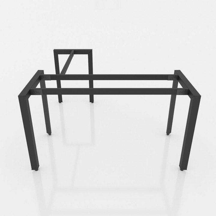 GDTG002 - Chân bàn giám đốc 1400x700mm sắt tam giác lắp ráp ngàm