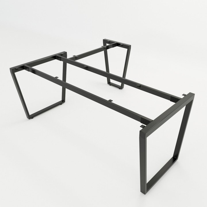 Chân bàn chữ L 160x180 hệ Trapez Concept lắp ráp