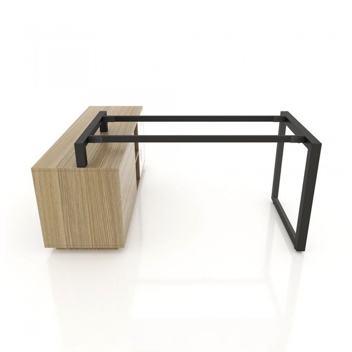 Chân bàn giám đốc gác tủ 1600x800mm sắt tam giác lắp ráp ngàm
