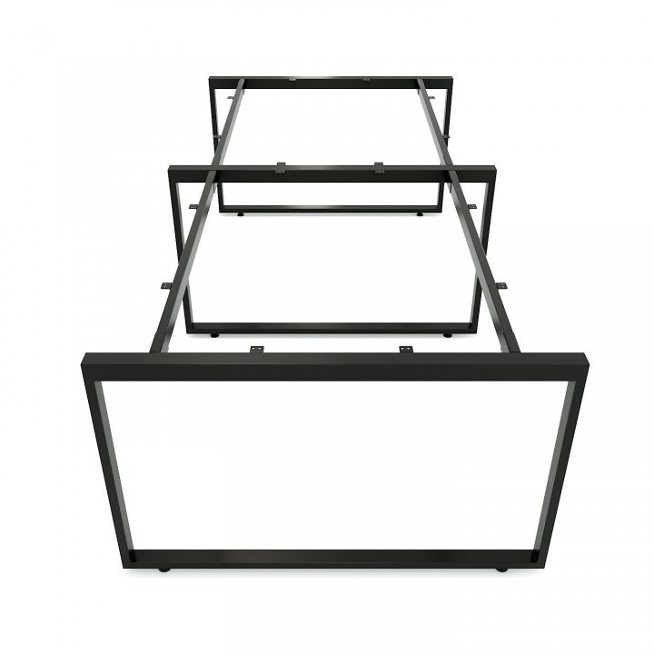 Chân bàn văn phòng cụm 4 240x120cm sắt 25x50 lắp ráp
