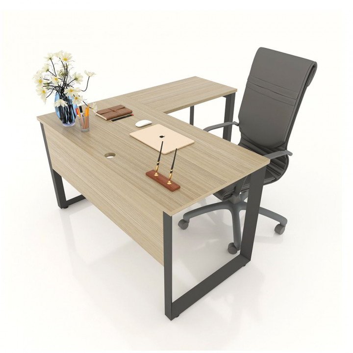 Chân bàn giám đốc 1400x700mm sắt tam giác lắp ráp ngàm