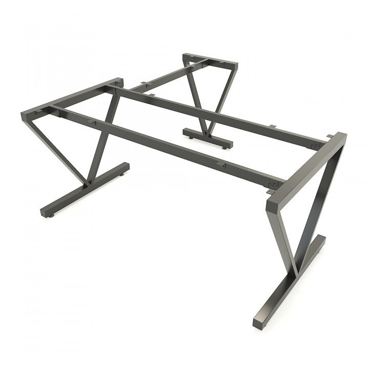 Chân bàn chữ L 160x160cm hệ VConcept lắp ráp