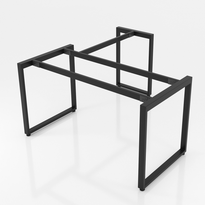 Chân bàn giám đốc 1400x600mm sắt 25x50 lắp ráp ngàm