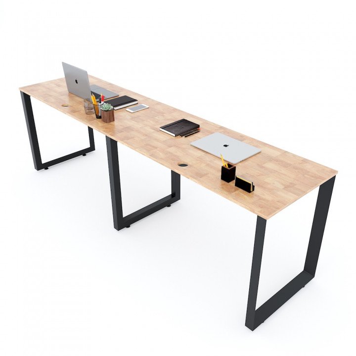 Chân sắt tam giác cho bàn 240x60cm hệ Trian II
