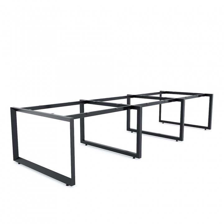 Chân bàn cụm 6 360x120cm chân sắt tam giác hệ Trian II