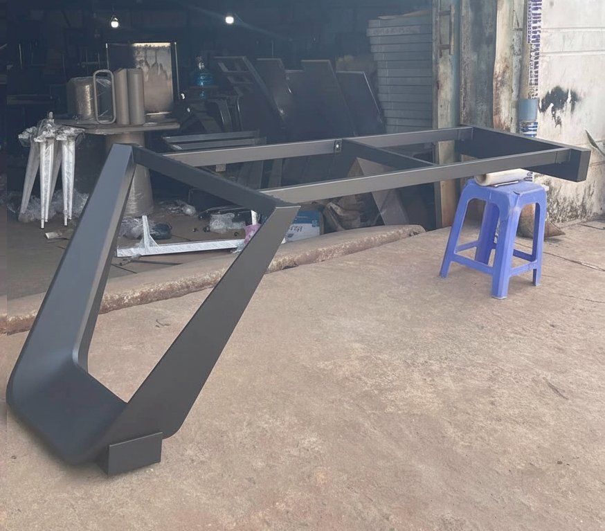 Chân sắt bàn giám đốc CBGD-42FK màu trắng
