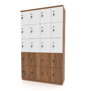 Tủ locker gỗ 20 cánh 4 khoang