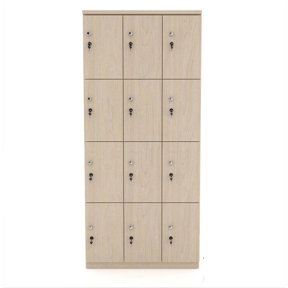 Tủ locker gỗ để đồ 12 cánh