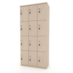 Tủ locker gỗ để đồ 12 cánh