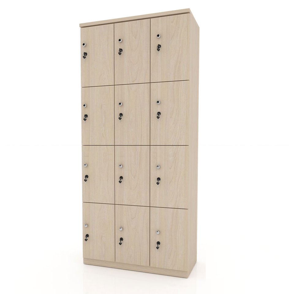 Tủ locker gỗ để đồ 12 cánh