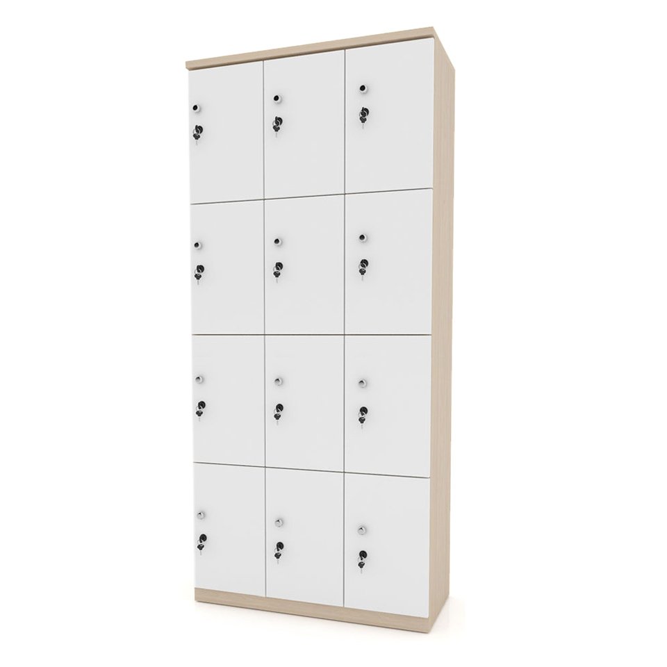 Tủ locker gỗ để đồ 12 cánh