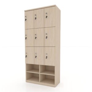 Tủ gỗ để đồ 9 cánh Kệ giày vân sồi