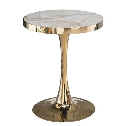 Bàn Tulip chân mạ vàng mặt giả vân đá sang trọng – Mã: T117G