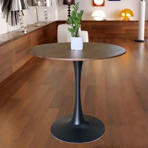Bàn Tulip mặt gỗ nâu sang trọng- Mã: T117E