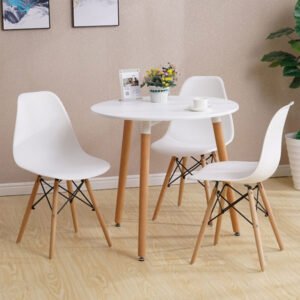 Bộ bàn tròn 3 ghế tiếp khách cho văn phòng hiện đại- Mã: T105-3×207