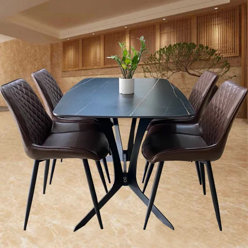 Bộ bàn ăn 4 ghế mặt đá cao cấp