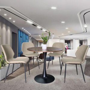Bộ bàn tiếp khách tròn cho văn phòng hiện đại- Mã: T117E-4x267A