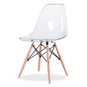 Ghế cafe Eames trong suốt nhập khẩu cao cấp Thiên Hòa- Mã 207T