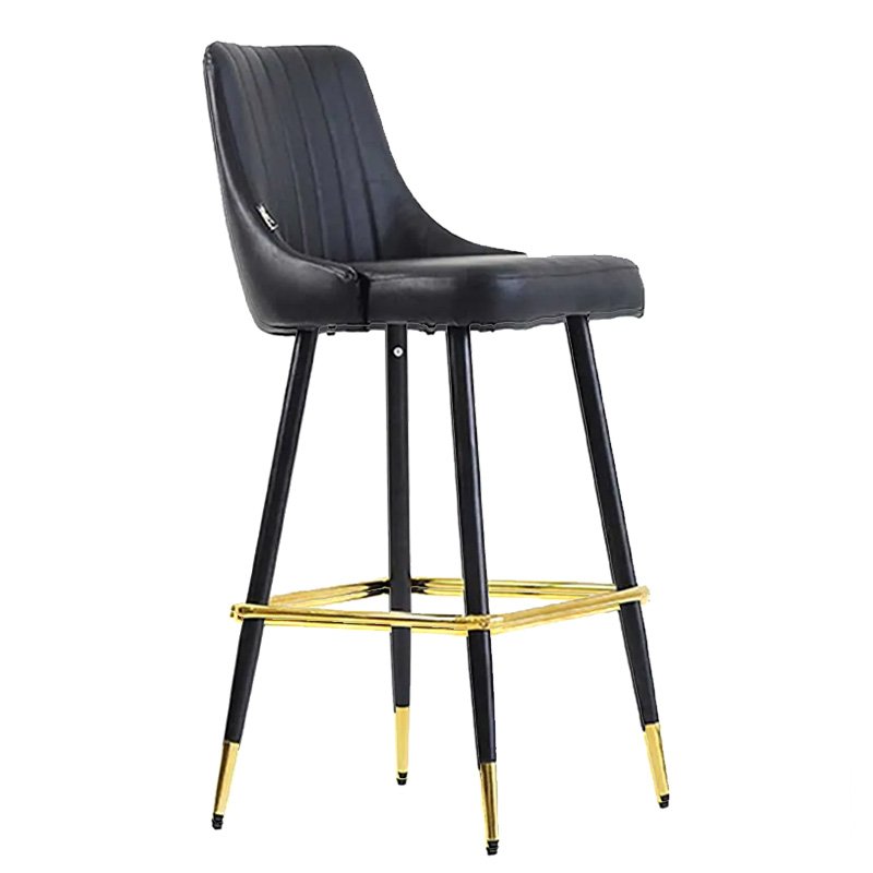 Ghế quầy bar có lưng tựa chân mạ vàng – Mã: 478