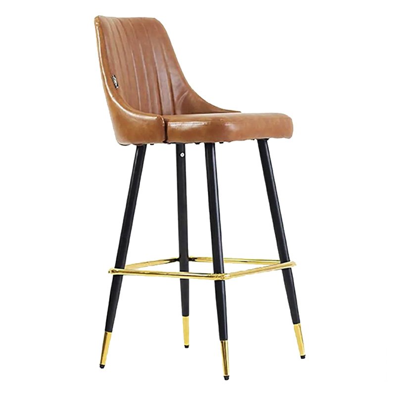 Ghế quầy bar có lưng tựa chân mạ vàng – Mã: 478