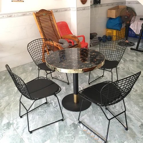 Bàn tiếp khách mặt mica vân đá sang trọng – Mã : T132