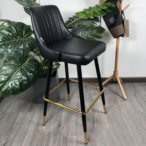 Ghế quầy bar có lưng tựa chân mạ vàng – Mã: 478